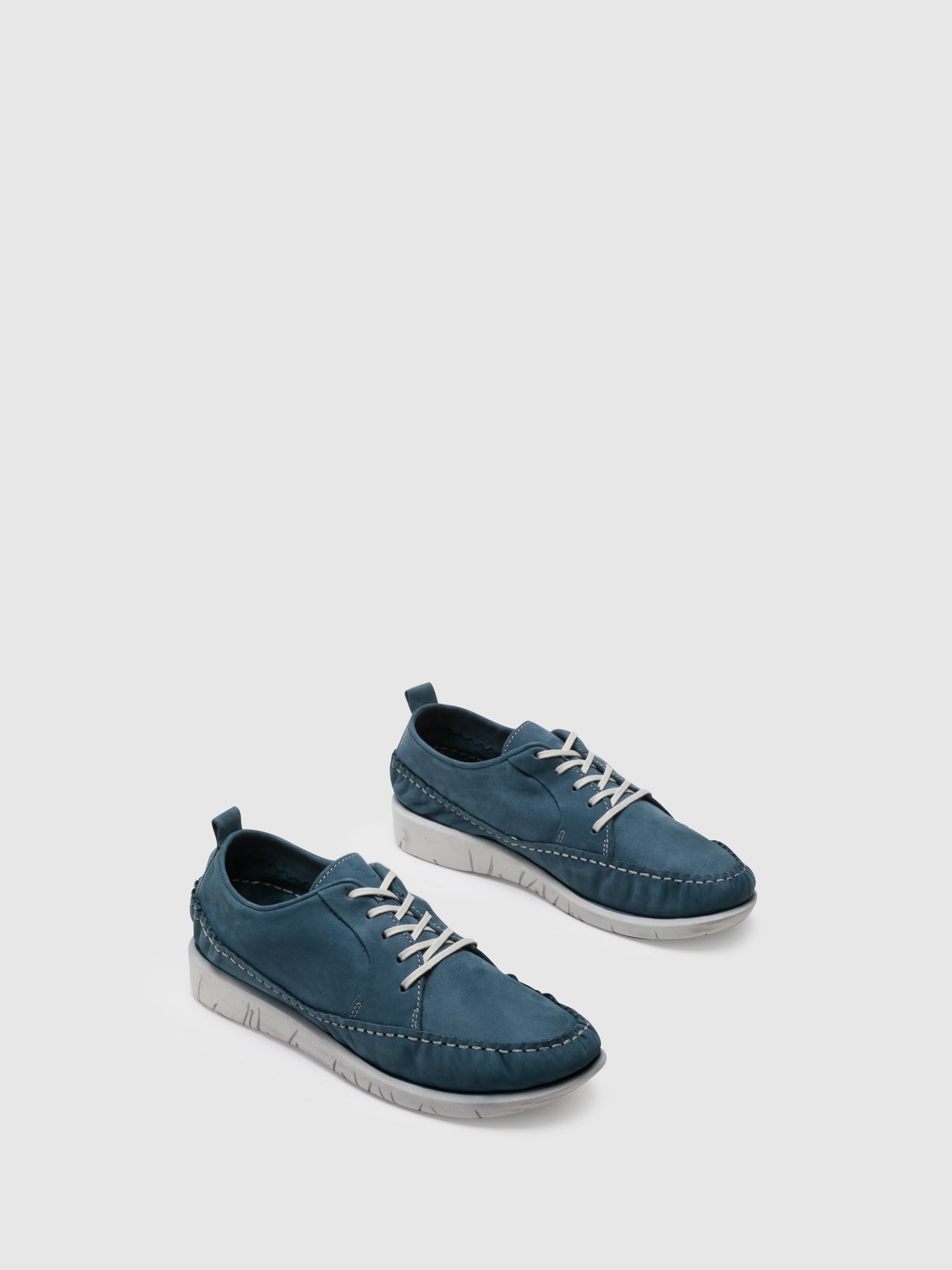 Softinos LightBlue Lace-up Trainers